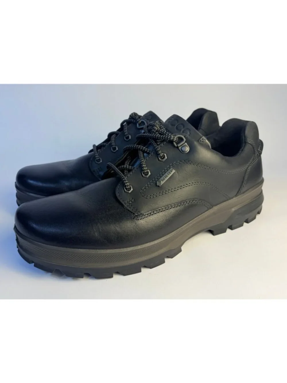 ECCO Rugged Track GTX Gore-Tex Boots Men's Sz EU45 US11 Black Leather Gorpcore